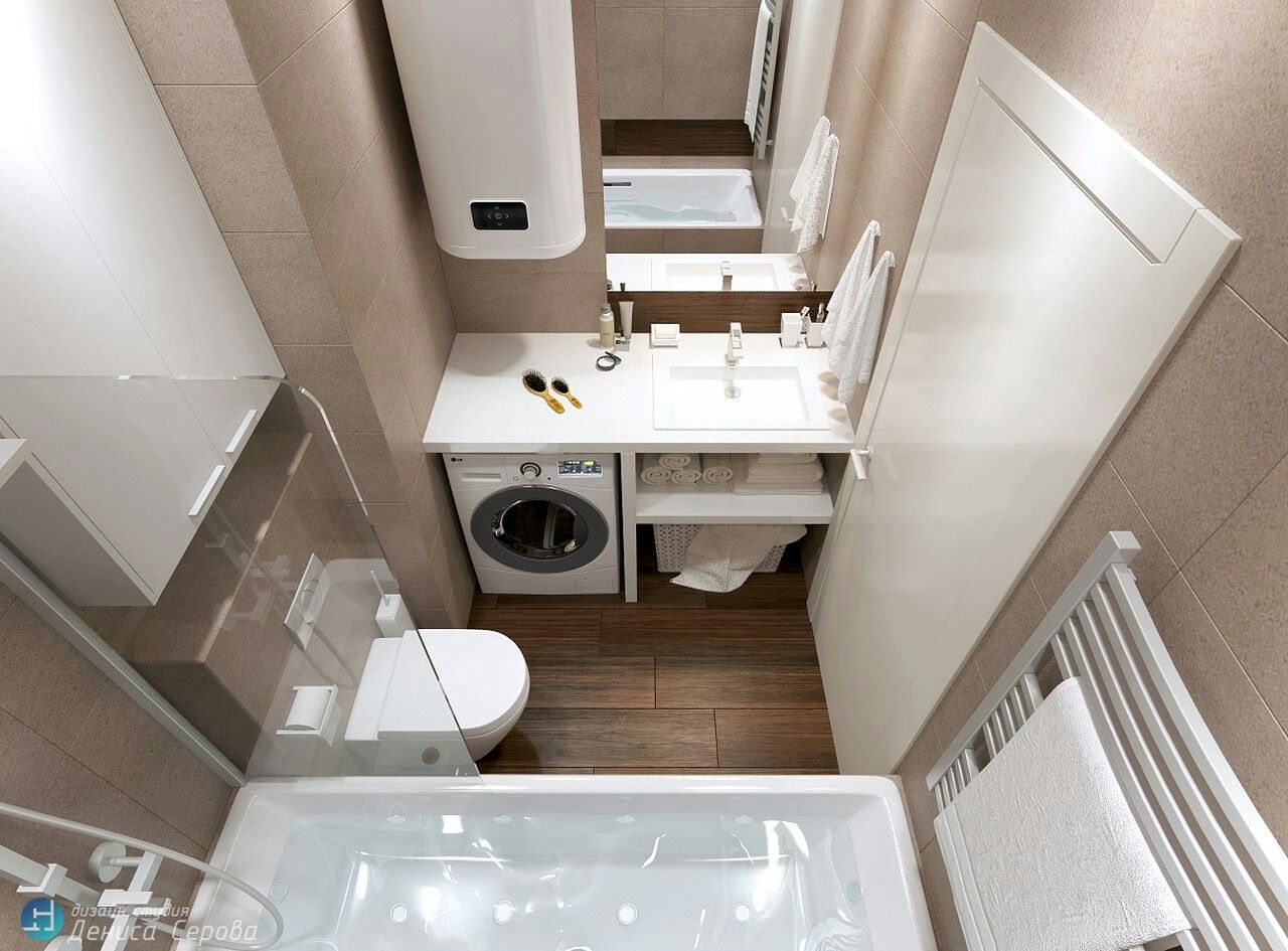 Планировка ванной комнаты с туалетом и стиральной машиной